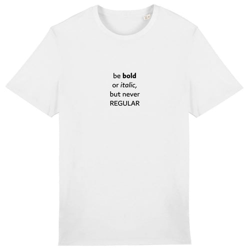Be bold or italic but never regular - front_0