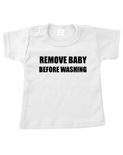 Remove baby before washing